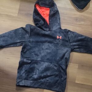 Under Armour Kids Charcoal and Scarlet Hoodie